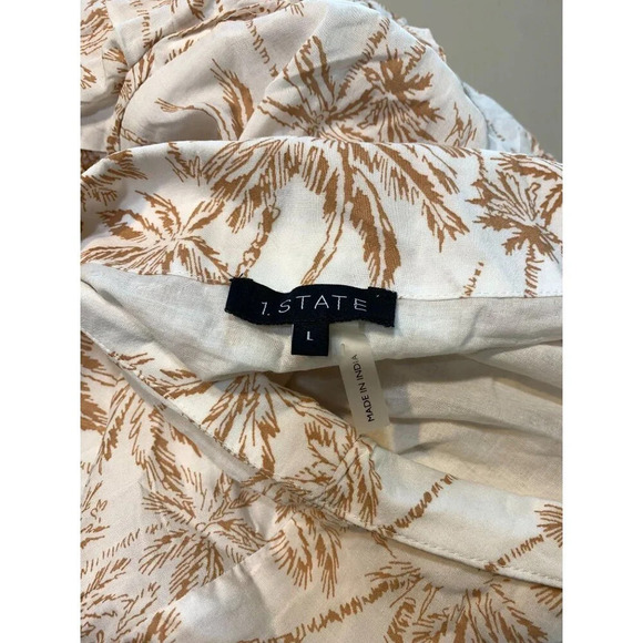 1. State Womens Etched Palm Ruffle Mini Skirt L - Picture 5 of 9